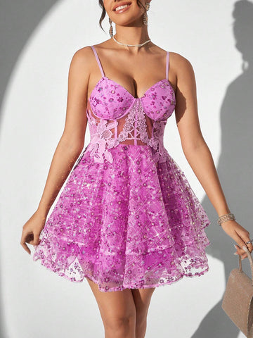 Elegant, Gorgeous, Romantic, Cute, Exquisite And Charming, Fashionable Woman,  Wedding Guest, Bachelorette Party, Back-To-School Season, Graduation Dance Afternoon Tea Date Party Cocktail Dress