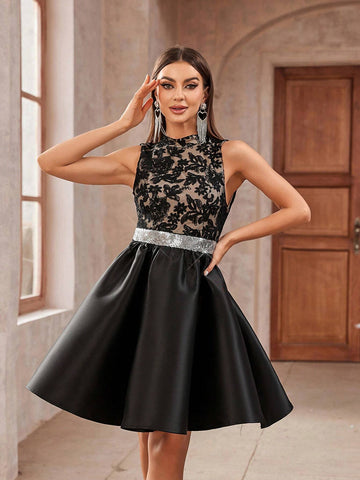 Elegant, Gorgeous, Romantic, Sexy, Retro, Sweet, Cute, Dignified, Charming, Tea Date Cocktail Party Dress