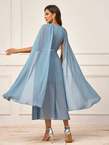 Sweet And Charming Fashionable Woman's Round Neck ,Travel, Wedding, Bohemian Style, Beach Wedding, Outdoor Wedding, Lawn Wedding, Formal Wedding, Mother-Of-The-Bride Dresses, Bridesmaid Dresses, Medium Grey