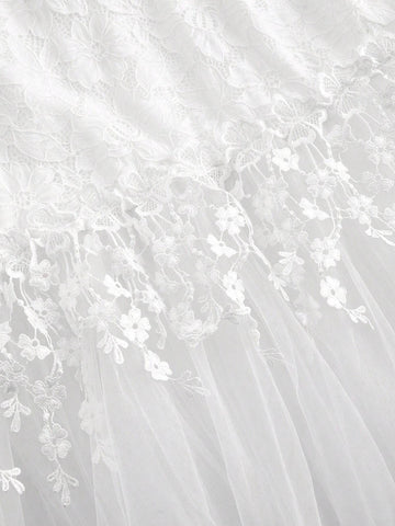 Elegant Off Shoulder Lace & Mesh Patchwork Fish Tail Plus Size Wedding Dress