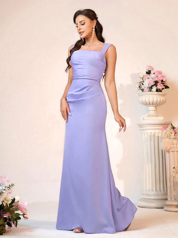 Elegant, Romantic, Elegant, Sweet, Cute And Charming, Fashionable Woman,  Anti-Exposure, High Waist, Slim Fishtail Hem, Vacation Travel Wedding, Bohemian Style Seaside Wedding, Outdoor Wedding Lawn Wedding Formal Wedding Bridesmaid Dresses Eid Dresses