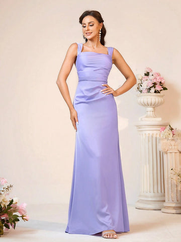 Elegant, Romantic, Elegant, Sweet, Cute And Charming, Fashionable Woman,  Anti-Exposure, High Waist, Slim Fishtail Hem, Vacation Travel Wedding, Bohemian Style Seaside Wedding, Outdoor Wedding Lawn Wedding Formal Wedding Bridesmaid Dresses Eid Dresses