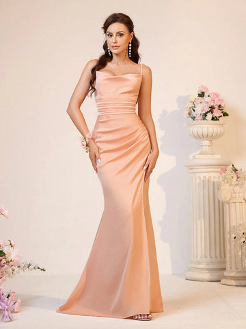 Elegant, Romantic, Elegant, Sweet, Cute And Charming, Fashionable Women's Design,  High Waist, Slim Fishtail Hem, Bohemian Style Seaside Wedding Outdoor Wedding Lawn Wedding Formal Wedding Bridesmaid Dresses Eid Dresses
