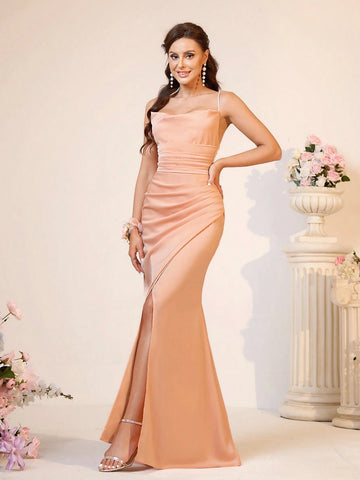 Elegant, Romantic, Elegant, Sweet, Cute And Charming, Fashionable Women's Design,  High Waist, Slim Fishtail Hem, Bohemian Style Seaside Wedding Outdoor Wedding Lawn Wedding Formal Wedding Bridesmaid Dresses Eid Dresses