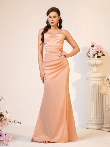 Elegant, Romantic, Elegant, Sweet, Cute And Charming, Fashionable Women's Design,  High Waist, Slim Fishtail Hem, Bohemian Style Seaside Wedding Outdoor Wedding Lawn Wedding Formal Wedding Bridesmaid Dresses Eid Dresses