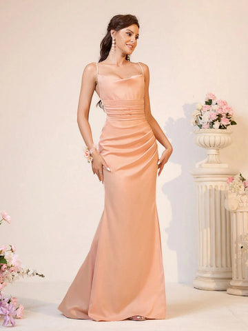 Elegant, Romantic, Elegant, Sweet, Cute And Charming, Fashionable Women's Design,  High Waist, Slim Fishtail Hem, Bohemian Style Seaside Wedding Outdoor Wedding Lawn Wedding Formal Wedding Bridesmaid Dresses Eid Dresses