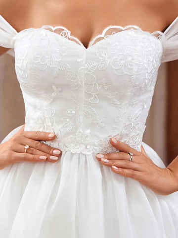 Elegant, Romantic, Gorgeous, Exquisite, Charming And Atmospheric,Big Swing Fluffy Princess Style Mid-Length Style Is Very Suitable For The Calf Graduation Balls, Cocktail Parties, Bridal Showers