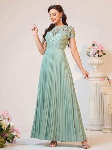 Elegant, Romantic, Graceful, Dignified, Cute, Sweet, Charming And Fashionable Women.High Waist, Pleated A-Line Hem Midi Skirt,Travel And Wedding Waves. Ice Palace Style Seaside Wedding Outdoor Wedding Lawn Wedding Formal Wedding Bridesmaid Dress