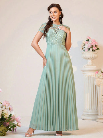 Elegant, Romantic, Graceful, Dignified, Cute, Sweet, Charming And Fashionable Women.High Waist, Pleated A-Line Hem Midi Skirt,Travel And Wedding Waves. Ice Palace Style Seaside Wedding Outdoor Wedding Lawn Wedding Formal Wedding Bridesmaid Dress