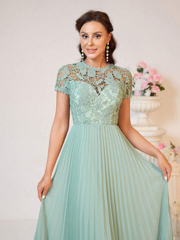 Elegant, Romantic, Graceful, Dignified, Cute, Sweet, Charming And Fashionable Women.High Waist, Pleated A-Line Hem Midi Skirt,Travel And Wedding Waves. Ice Palace Style Seaside Wedding Outdoor Wedding Lawn Wedding Formal Wedding Bridesmaid Dress