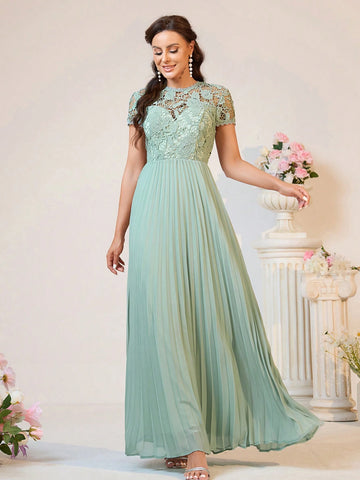 Elegant, Romantic, Graceful, Dignified, Cute, Sweet, Charming And Fashionable Women.High Waist, Pleated A-Line Hem Midi Skirt,Travel And Wedding Waves. Ice Palace Style Seaside Wedding Outdoor Wedding Lawn Wedding Formal Wedding Bridesmaid Dress