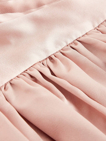 Elegant, Romantic, Sweet, Cute And Charming. Lotus Pink Glossy Satin Bandeau Style Guest Bachelorette Party Small Dress Back To School Season Graduation Season Prom Tea Date Cocktail Dresses