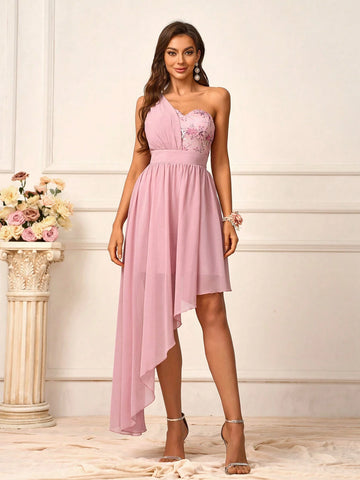 Elegant, Romantic, Sweet, Cute, Charming, And Fashionable Women's Design, Asymmetric And Irregular Hemline, Bohemian Style, Beach Weddings, Outdoor Weddings, Lawn Weddings, Formal Weddings, Bridesmaid Dresses