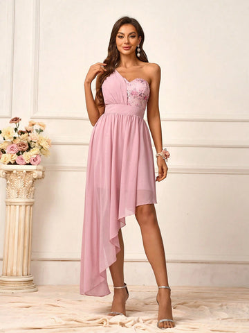 Elegant, Romantic, Sweet, Cute, Charming, And Fashionable Women's Design, Asymmetric And Irregular Hemline, Bohemian Style, Beach Weddings, Outdoor Weddings, Lawn Weddings, Formal Weddings, Bridesmaid Dresses