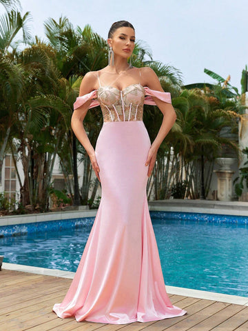 Elegant, Sexy, Gorgeous, Charming And Exquisite, Fashionable And Popular Women's Tail Formal Prom Dinner Dress