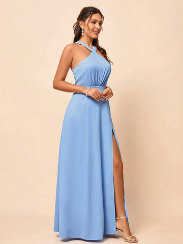 Elegant, Soft, Elegant, Delicate, Romantic And Fashionable Women's Cross-Neck Bohemian Style Outdoor Wedding Lawn Wedding Seaside Wedding Formal Wedding Bridesmaid Dress