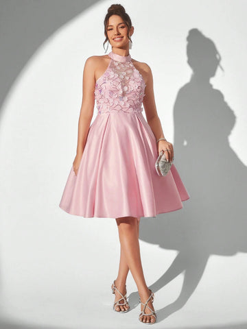 Elegant, Soft, Luxurious, Delicate,  And Charming, Fashionable Women's  Bachelorette Party Homecoming Graduation Prom Afternoon Tea Date Party Cocktail Dresses