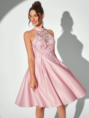 Elegant, Soft, Luxurious, Delicate,  And Charming, Fashionable Women's  Bachelorette Party Homecoming Graduation Prom Afternoon Tea Date Party Cocktail Dresses