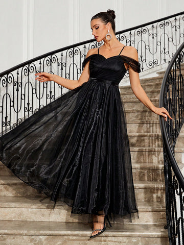 Elegant & Romantic Off Shoulder Wedding Dress