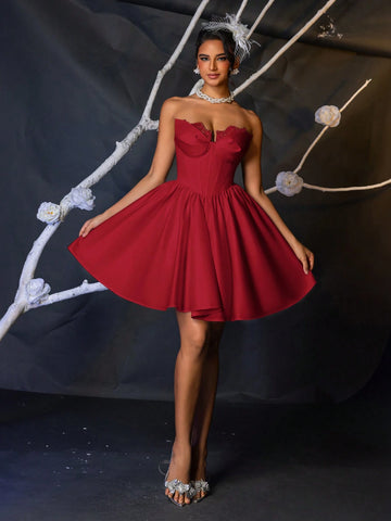 Gorgeous Elegant Noble Cute White Stretchy Floral Lace Patchwork Satin Finish Bustier High Waist Maxi Skirt With Waist Belt, Suitable For Bachelorette Party, Wedding, Graduation, Vacation, Bride's Gift