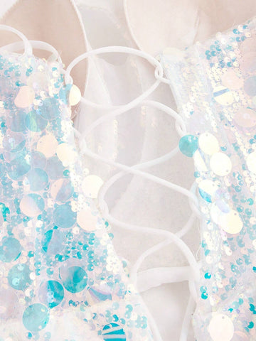 Gorgeous One-Shoulder Front Middle Design Beaded Shoulder Long Flowy Sandsleeve With Slit Fish Tail Dress For Women Evening Party Formal Dress (Heavy Industry Version)