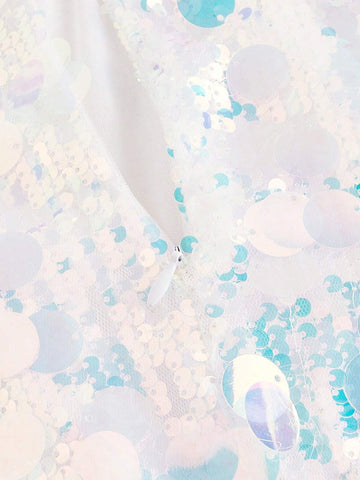 Gorgeous One-Shoulder Front Middle Design Beaded Shoulder Long Flowy Sandsleeve With Slit Fish Tail Dress For Women Evening Party Formal Dress (Heavy Industry Version)