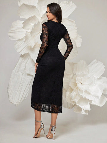 Heavy Embellished Evening Dress For Women