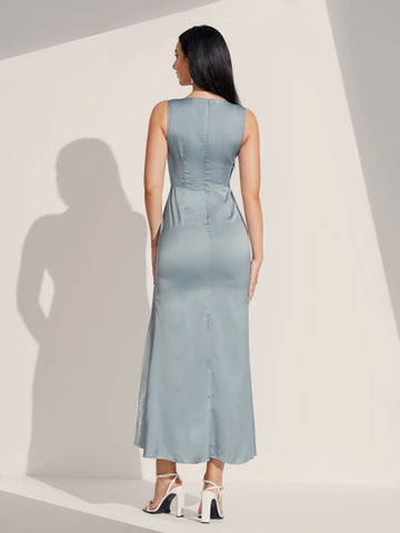 Lace Insert Bridesmaid Dress