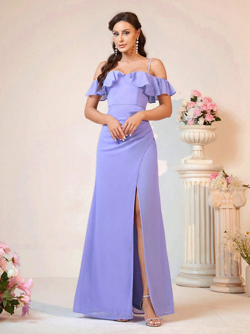 Legant, Romantic, Elegant, Exquisite, Dignified And Generous, High Waist Bag, Buttocks, Fishtail Hem Long Skirt, Wedding Bohemian Style Seaside Wedding Outdoor Wedding Lawn Wedding Formal Wedding Bridesmaid Dress