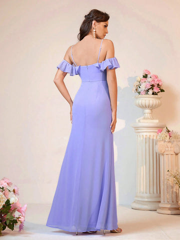 Legant, Romantic, Elegant, Exquisite, Dignified And Generous, High Waist Bag, Buttocks, Fishtail Hem Long Skirt, Wedding Bohemian Style Seaside Wedding Outdoor Wedding Lawn Wedding Formal Wedding Bridesmaid Dress