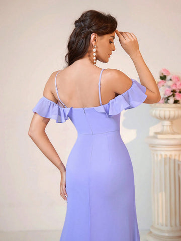 Legant, Romantic, Elegant, Exquisite, Dignified And Generous, High Waist Bag, Buttocks, Fishtail Hem Long Skirt, Wedding Bohemian Style Seaside Wedding Outdoor Wedding Lawn Wedding Formal Wedding Bridesmaid Dress