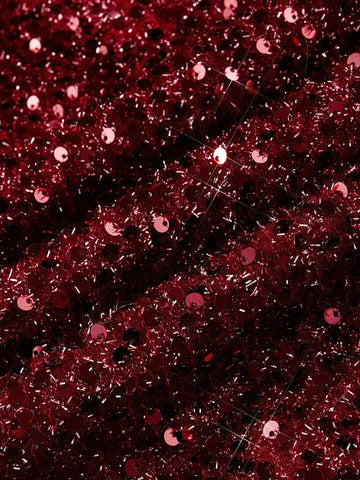 Noble Gorgeous Sexy One Shoulder Sleeve Sequin Satin Fabric Patchwork Ruffle Mermaid Evening Dress With Train