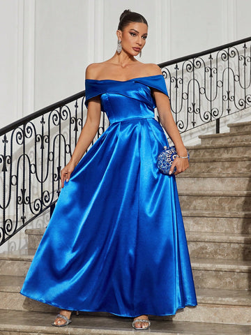 Off Shoulder Bride'S Maid Dress, Elegant, Gorgeous, Romantic