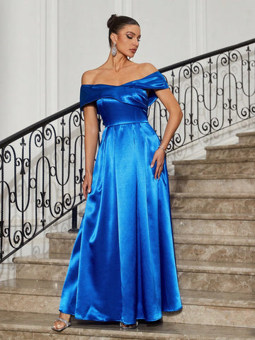 Off Shoulder Bride'S Maid Dress, Elegant, Gorgeous, Romantic