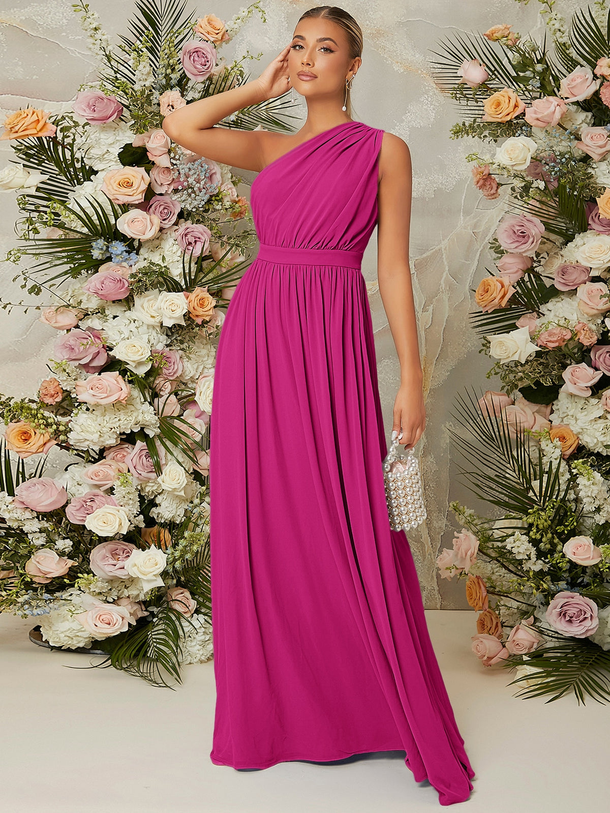 One Shoulder Prom Bridesmaid Dress