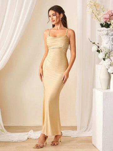 Ruched Mermaid Style Cami Dress