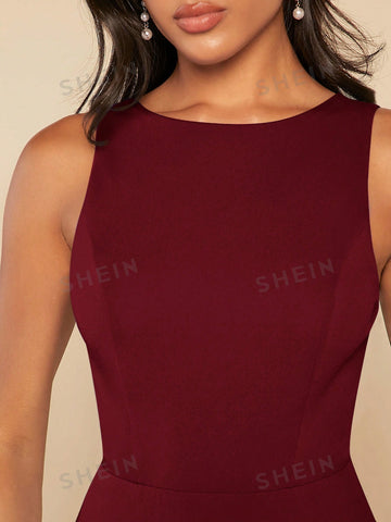 Solid Maxi Bridesmaid Dress