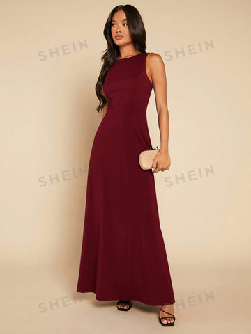 Solid Maxi Bridesmaid Dress