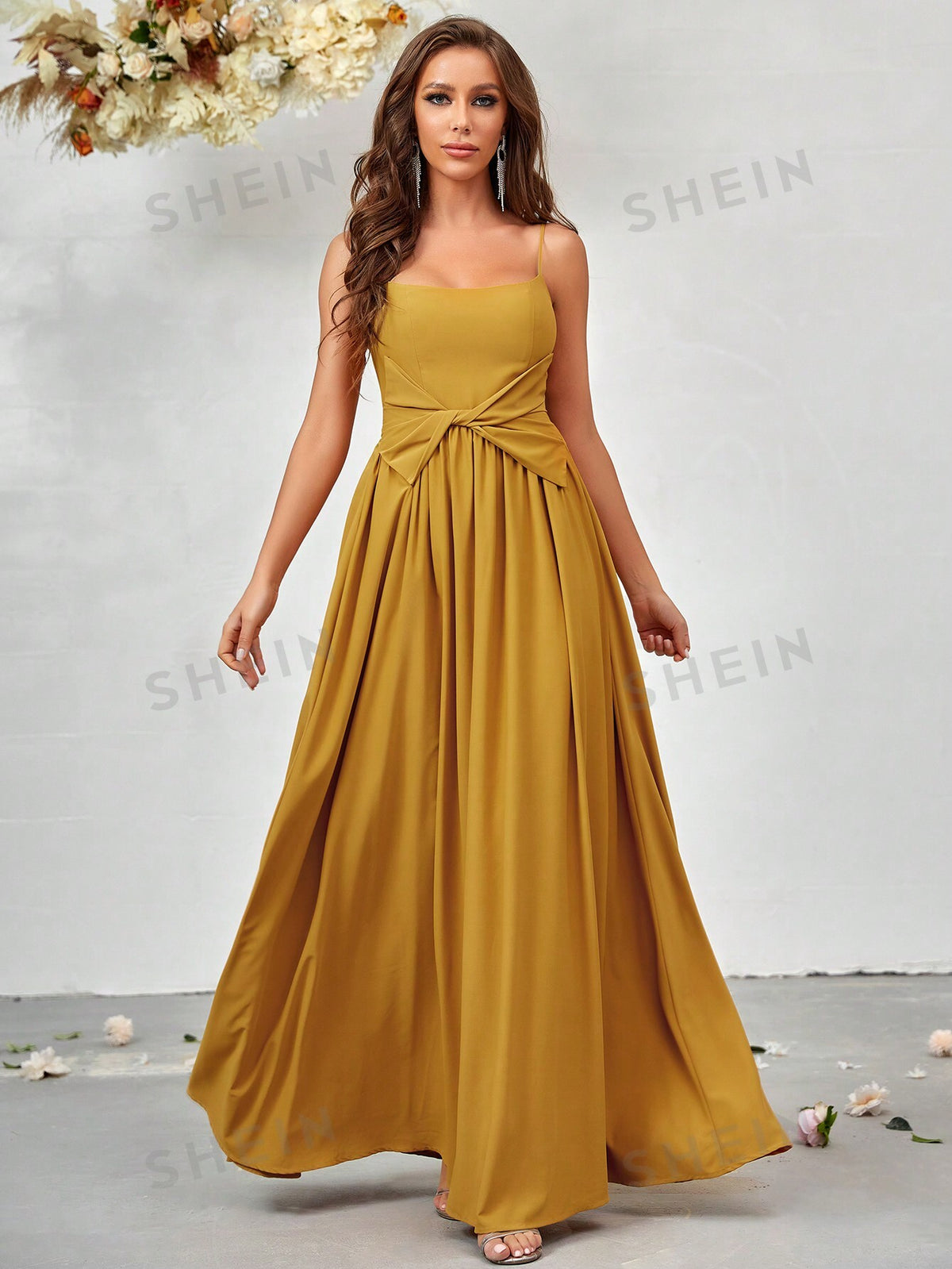 Twist Front Cami Maxi Dress