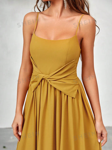 Twist Front Cami Maxi Dress