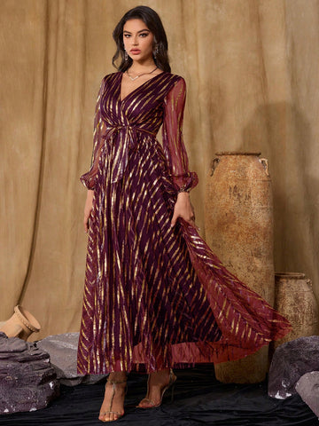 Women's Fashion Autumn And Winter Banquet Party Princess Socialite ElegantFormal Dinner Dress, Christmas Dress Can Be Worn On Christmas, Semi Formal Prom Dress, For Birthday, Wedding Guest, Graduation, Homecoming
