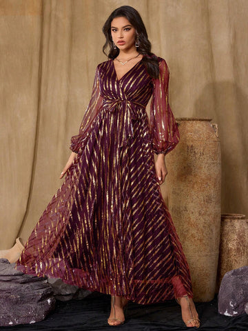Women's Fashion Autumn And Winter Banquet Party Princess Socialite ElegantFormal Dinner Dress, Christmas Dress Can Be Worn On Christmas, Semi Formal Prom Dress, For Birthday, Wedding Guest, Graduation, Homecoming