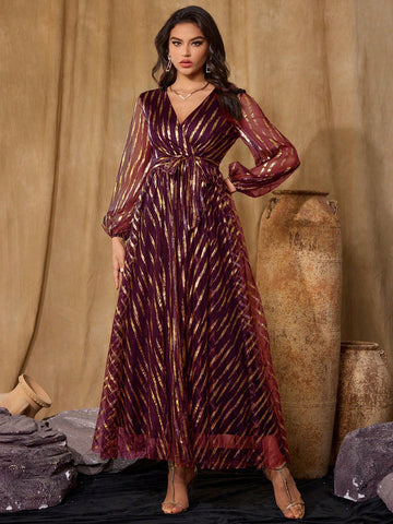 Women's Fashion Autumn And Winter Banquet Party Princess Socialite ElegantFormal Dinner Dress, Christmas Dress Can Be Worn On Christmas, Semi Formal Prom Dress, For Birthday, Wedding Guest, Graduation, Homecoming
