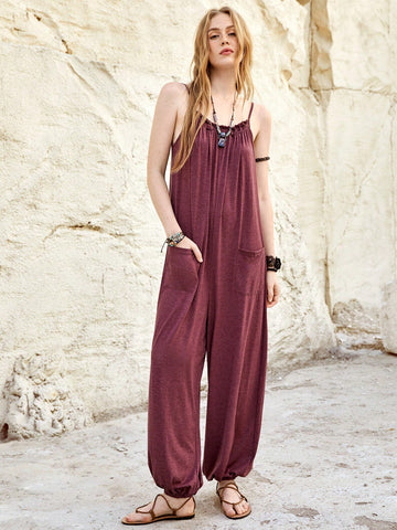 Double Pocket Suspender Jumpsuit