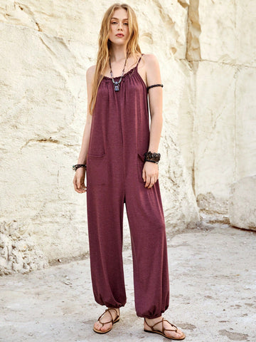 Double Pocket Suspender Jumpsuit