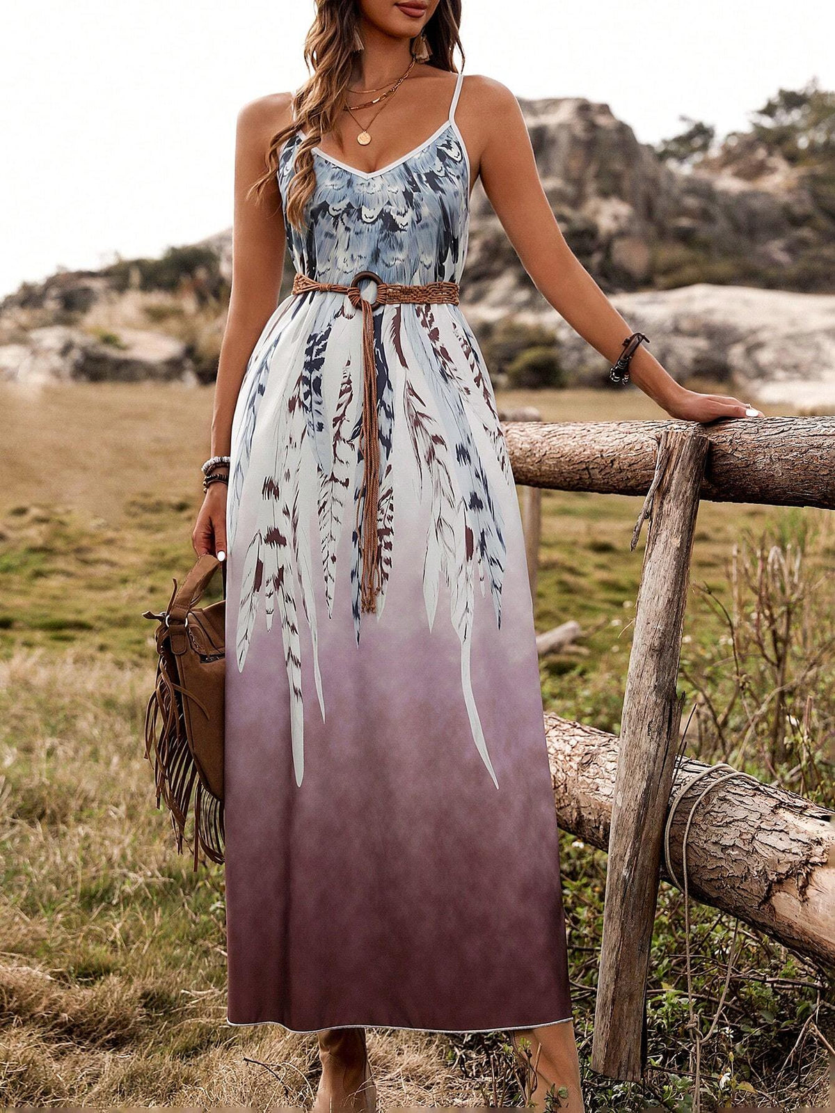 Feels Gradient Printed Cami Dress