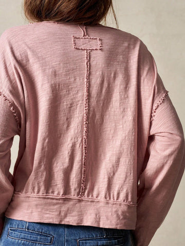 BohoFeels Solid Color Frayed V-Neck Loose Casual Shirt With Pockets For Women