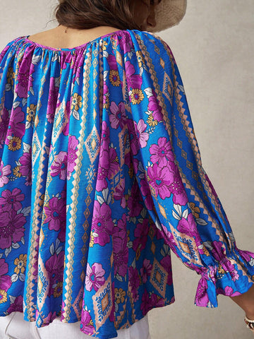 BohoFeels Vacation Floral Printed Women's Shirt In Multiple Colors