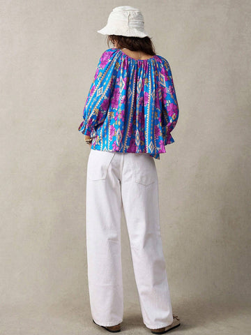 BohoFeels Vacation Floral Printed Women's Shirt In Multiple Colors