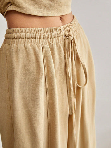 Women'S Wrap Dolman Sleeve Top And Shorts Two-Piece Set